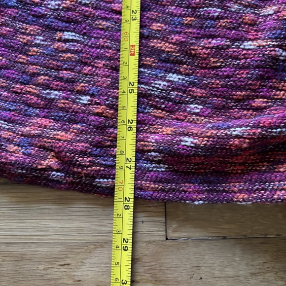 J. Jill Open Front Cardigan Sweater Women XL Cotton Blend Pockets Hippie Stripes - Picture 6 of 10